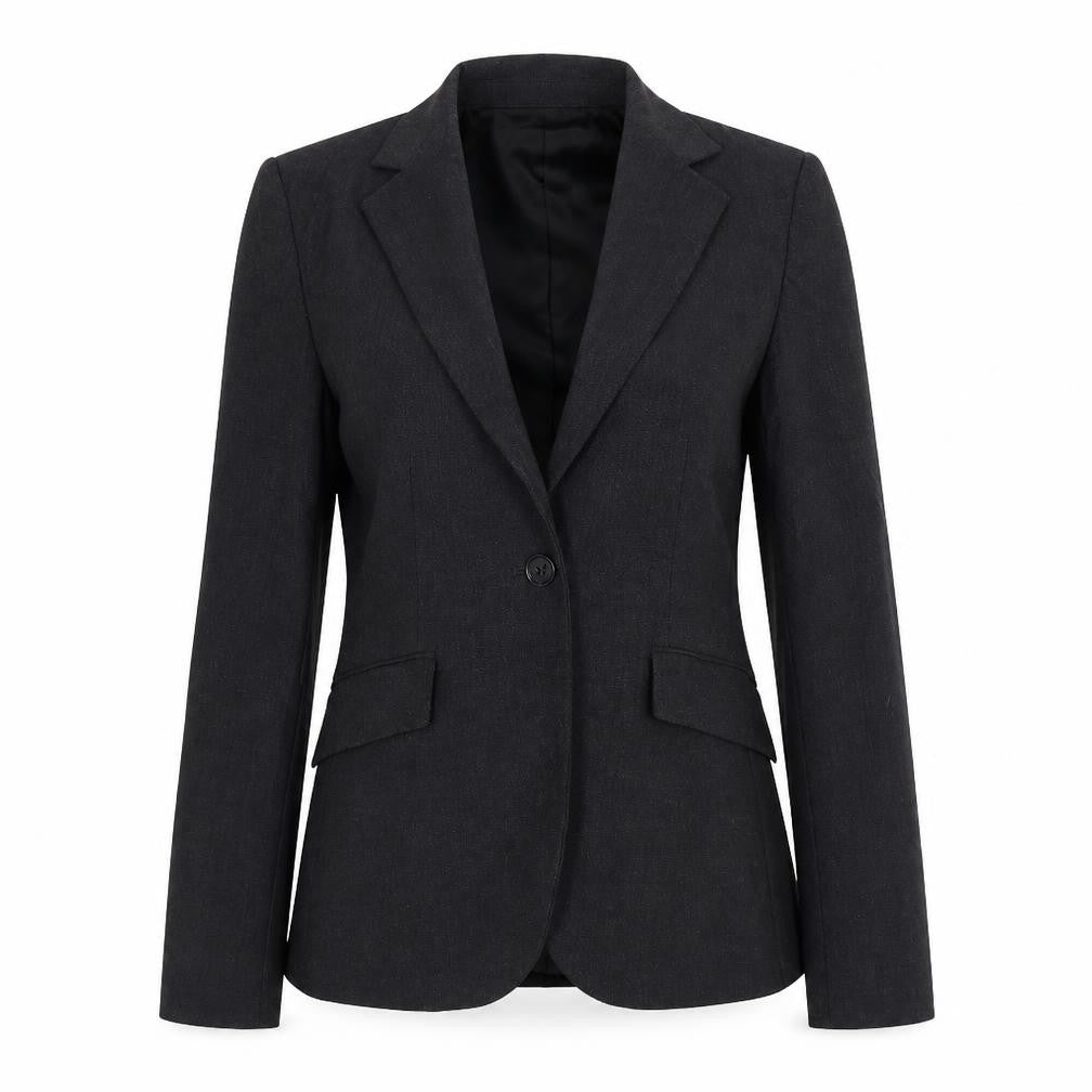 Front view of Zara women’s grey jacket blazer, size UK 8