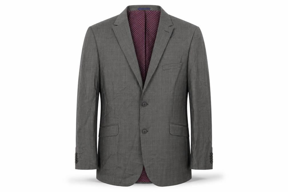 Front view of Taylor & Wright men’s grey jacket blazer