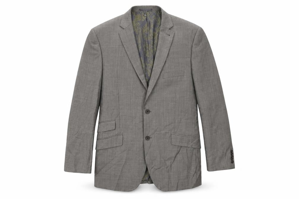 Front view of Taylor & Wright men’s grey jacket blazer