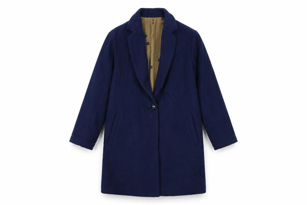 Front view of Time Road women’s blue jacket blazer, size S