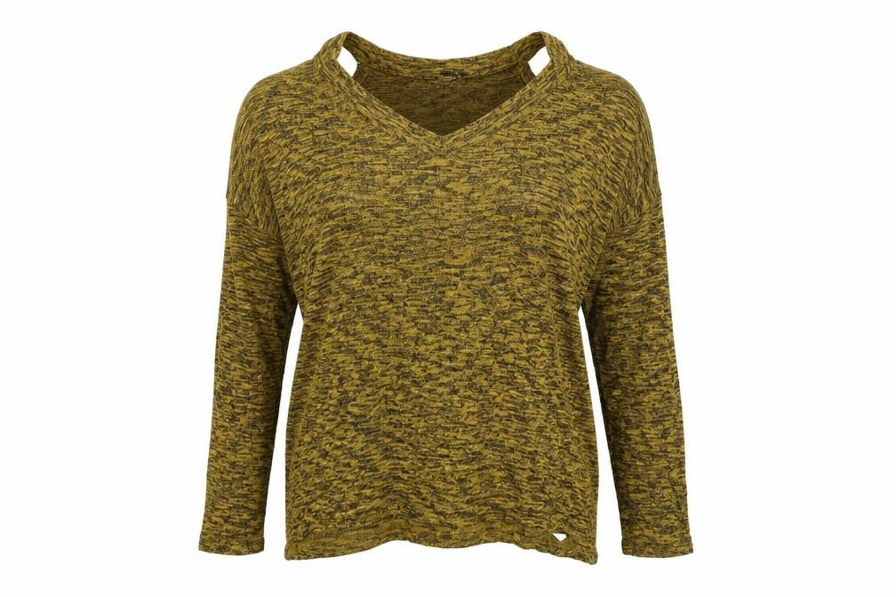 Front view of New Look women’s yellow jumper, size S