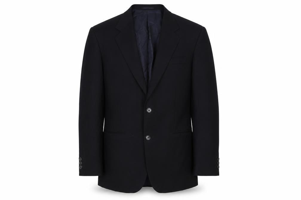 Front view of Preworn men’s black jacket blazer