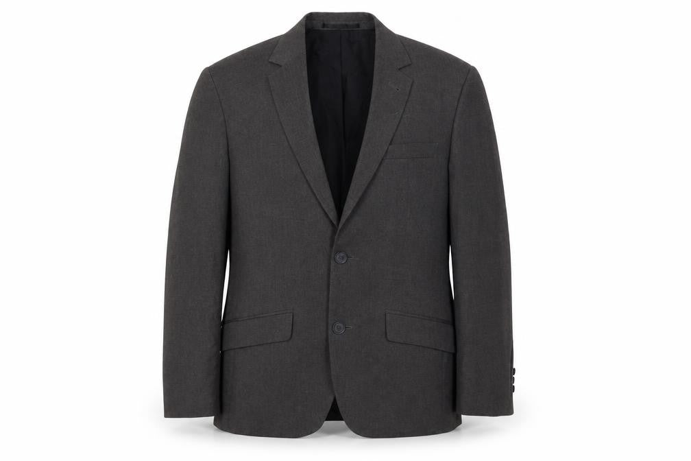 Front view of Taylor & Wright men’s grey jacket blazer