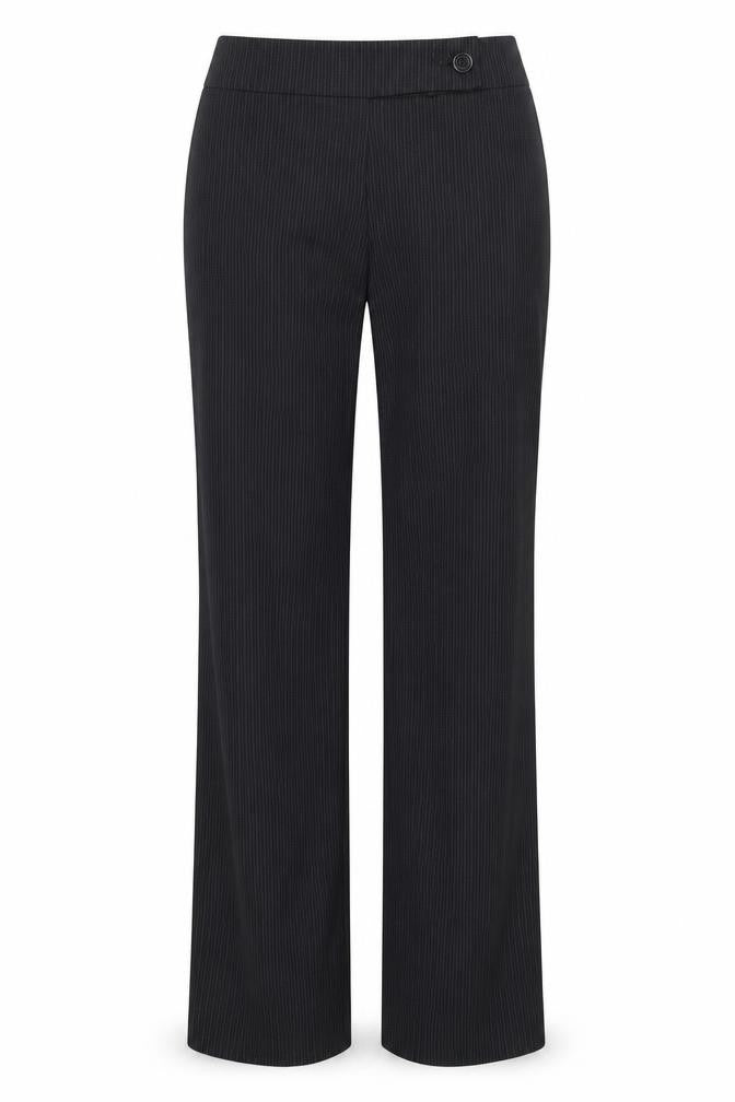 George Womens Black Striped  Trousers  Size 12 L28 in