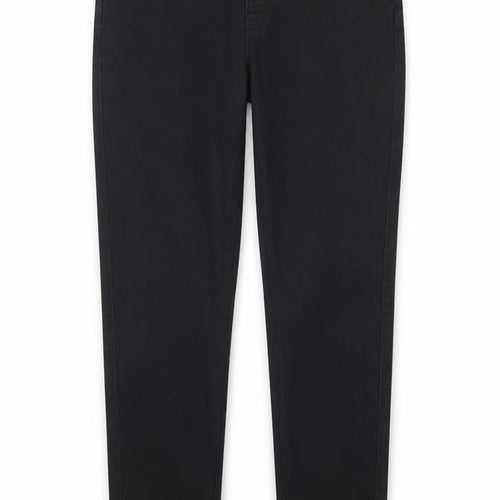 Denim Co. Womens Black  Denim Straight Jeans Size 14 L29.5 in