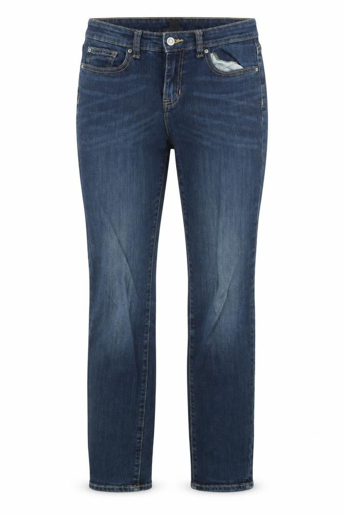 Preworn Womens Blue  Denim Straight Jeans Size 8 L30 in