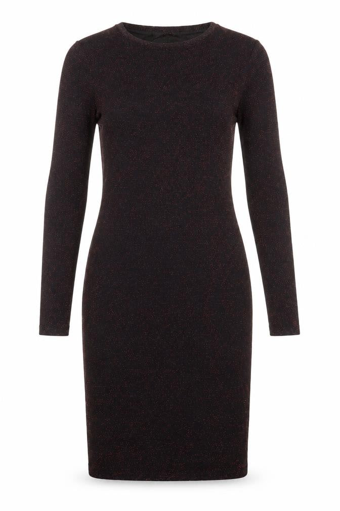 Front view of Missguided women’s red t-shirt dress, size UK 4