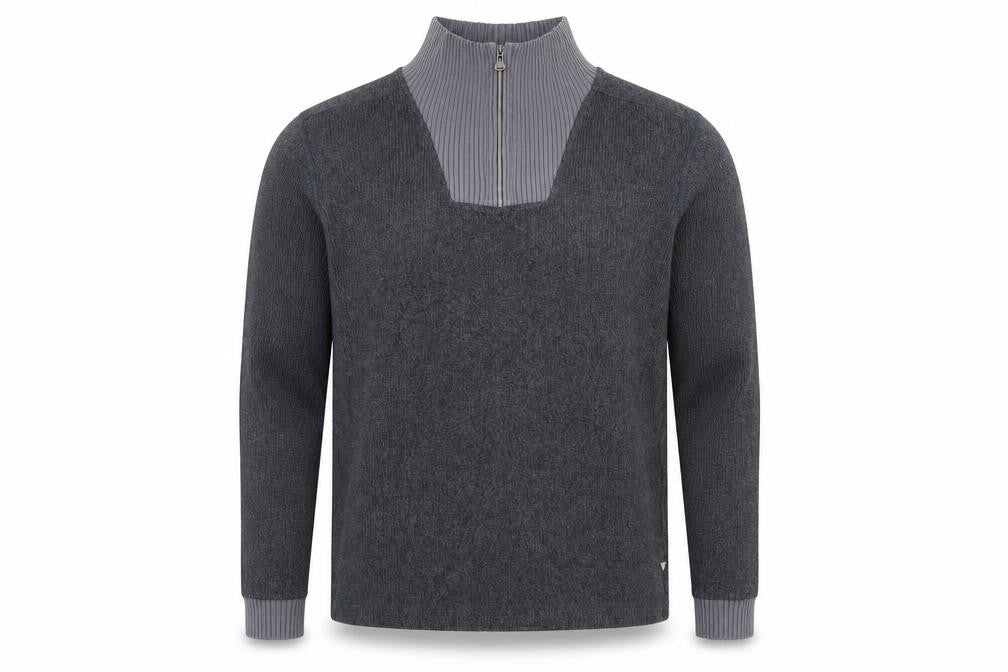 Front view of New Man men’s blue knit jumper, size M