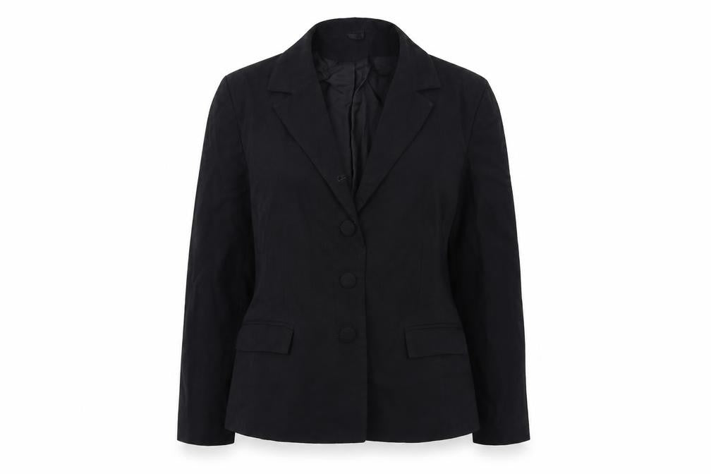 Front view of Dorothy Perkins women’s blue jacket blazer, size UK 16