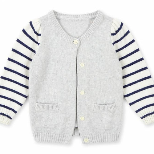 Old Navy Baby Silver Striped Knit Cardigan Jumper Size 24 Months