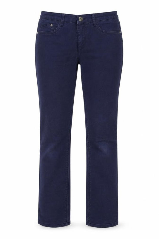 Front view of Yessica women’s blue denim bootcut jeans, size UK 30, in, 29-inch leg