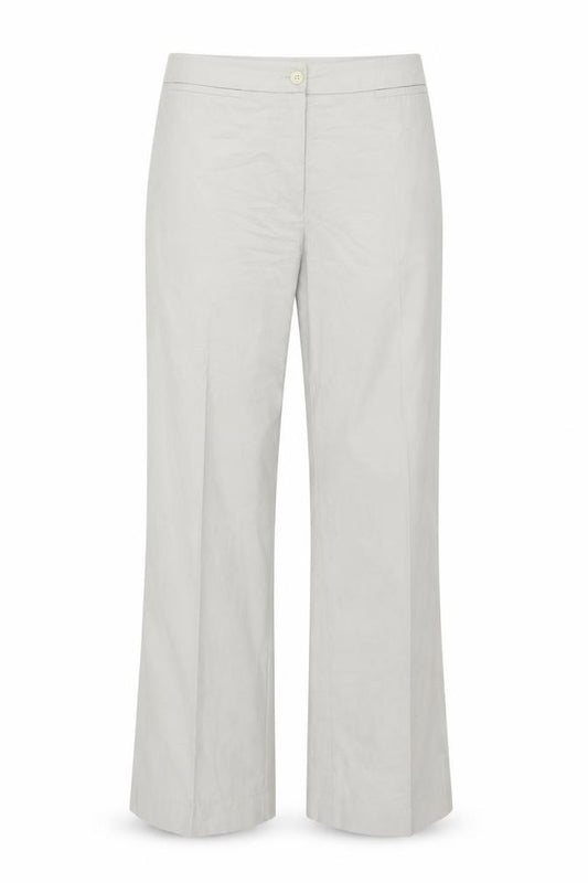 Front view of Cambio women’s grey trousers, size UK 14, 28-inch leg