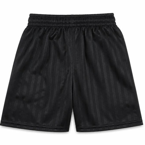 Preworn Boys Black Striped Denim Sweat Shorts Size 5-6 Years