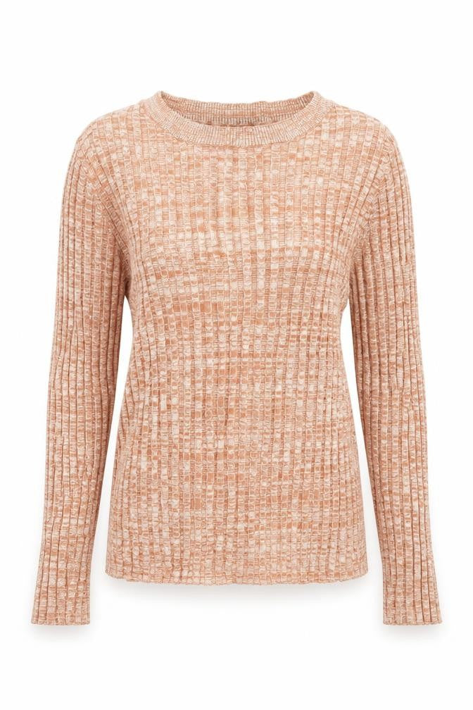 Front view of Mango women’s orange basic t-shirt, size S