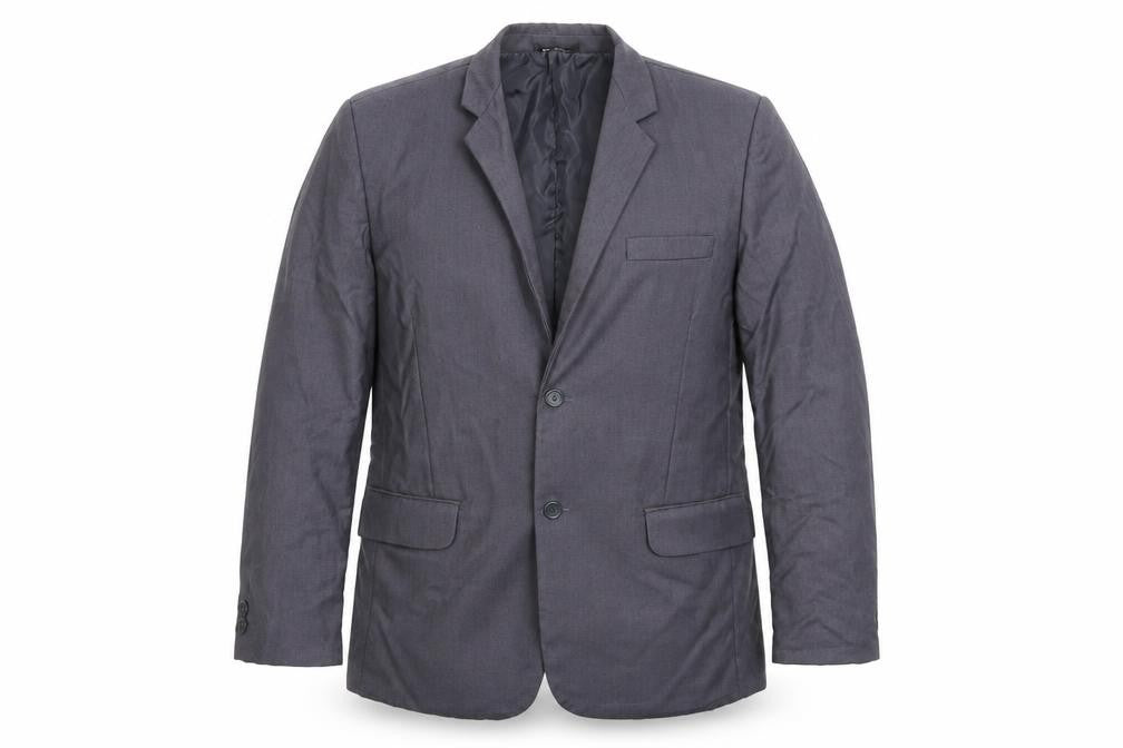 Front view of VivaKi women’s grey jacket suit jacket, size UK 12