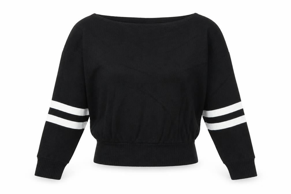Front view of Misspap women’s black jumper, size M