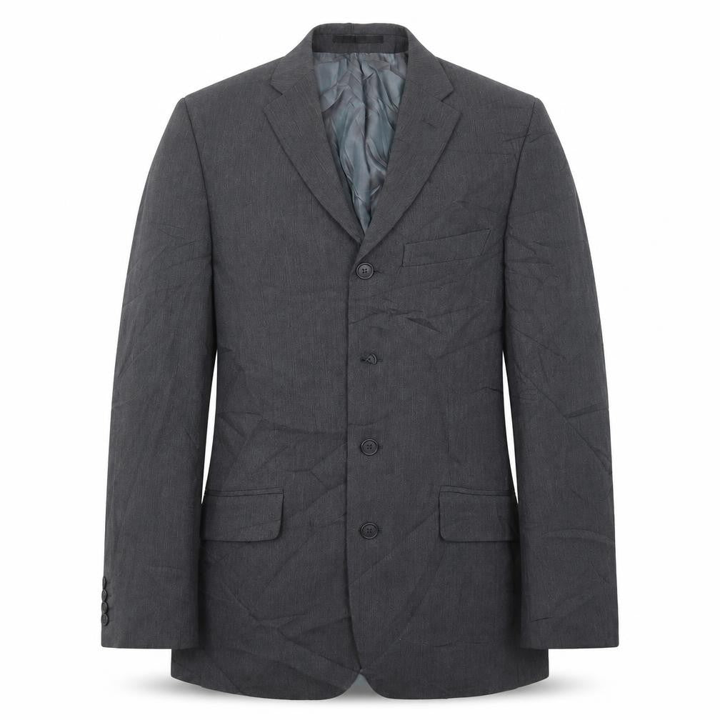 Front view of River Island men’s grey jacket blazer, size 40