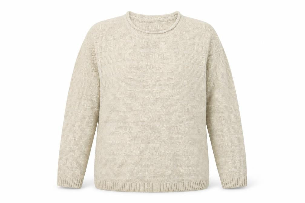 Front view of isle women’s black jumper, size UK 14