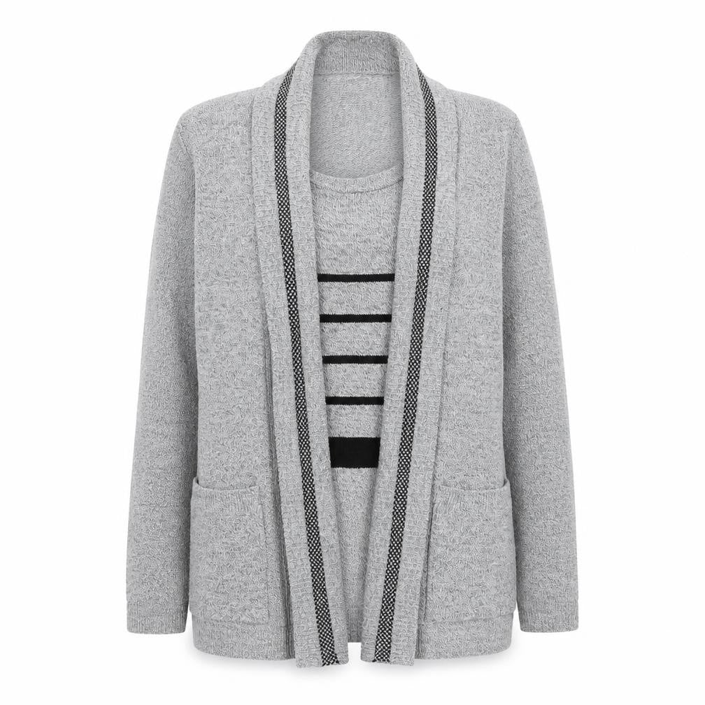 Front view of Pure & Natural women’s grey jumper, size UK 8