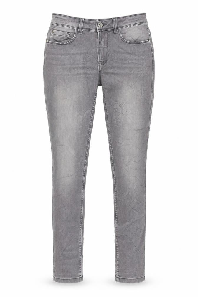 Front view of Only women’s grey denim skinny jeans, size S, 31-inch leg