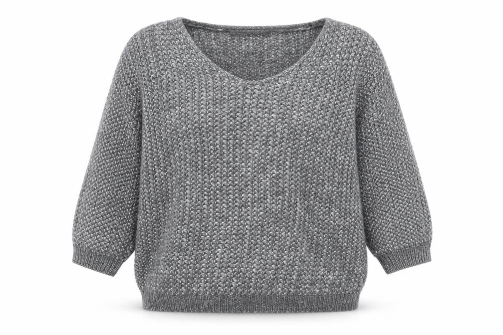 Front view of George women’s grey knit jumper, size M