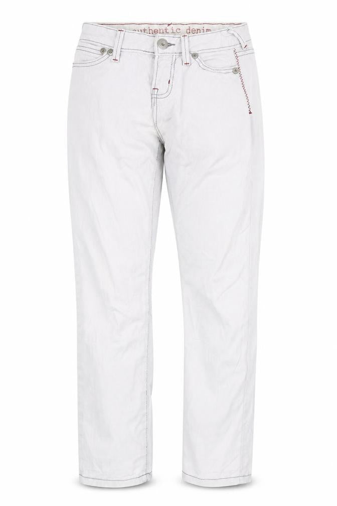 Authentic Denim Womens White  Denim Straight Jeans Size S L26 in