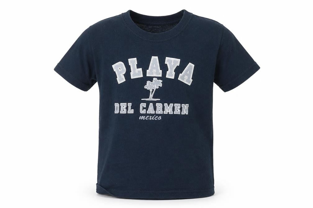 Front view of Yazbek boys’ blue basic t-shirt, size 5, years