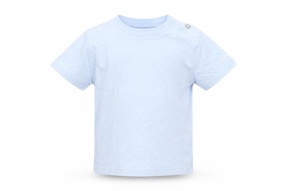 Front view of Boboli Baby Blue Basic T-Shirt, size 12, Months