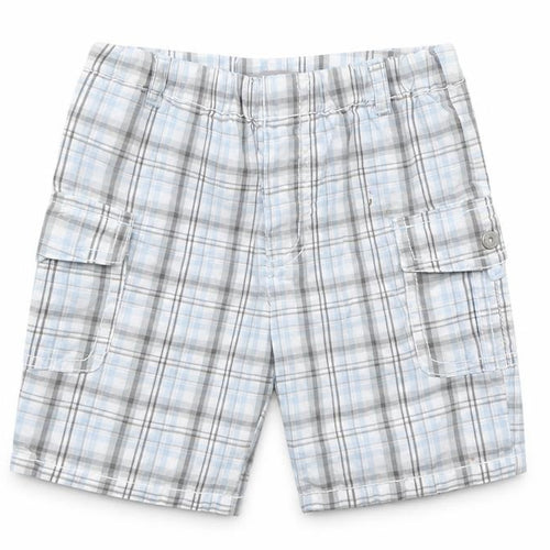 Boboli Baby Blue Check  Cropped Trousers Size 12 Months  - Shorts
