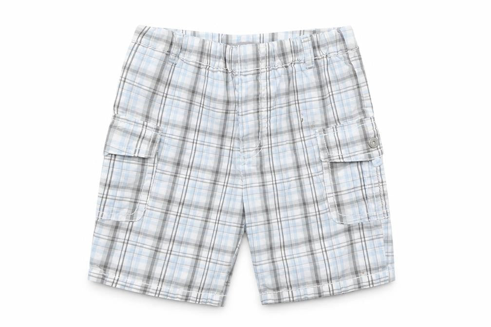 Boboli Baby Blue Check  Cropped Trousers Size 12 Months  - Shorts