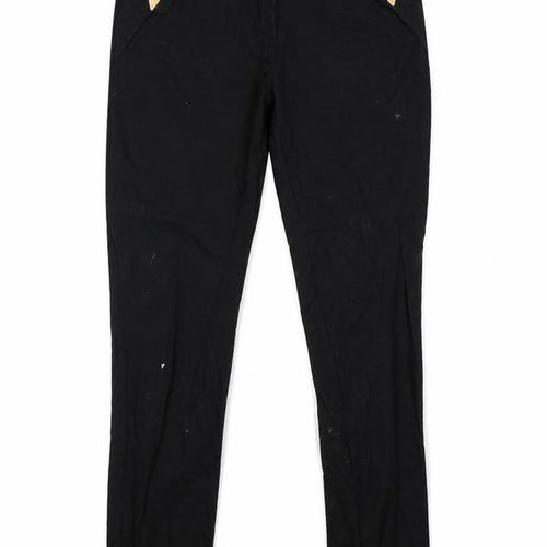 Pippa & Julie Womens Black   Straight Jeans Size 10 L27 in