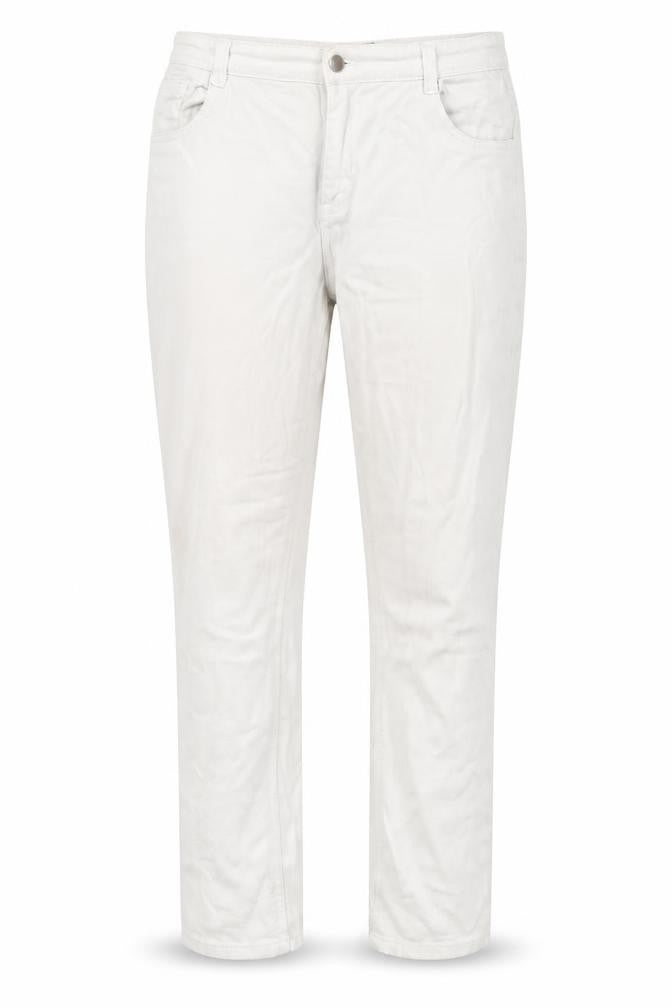 momokrem Womens White  Denim Straight Jeans Size 14 L28 in