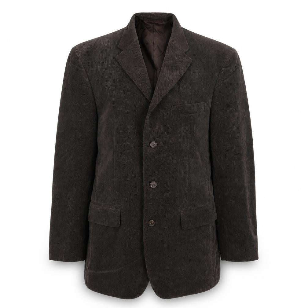 Front view of Greenwoods men’s brown jacket blazer, size M