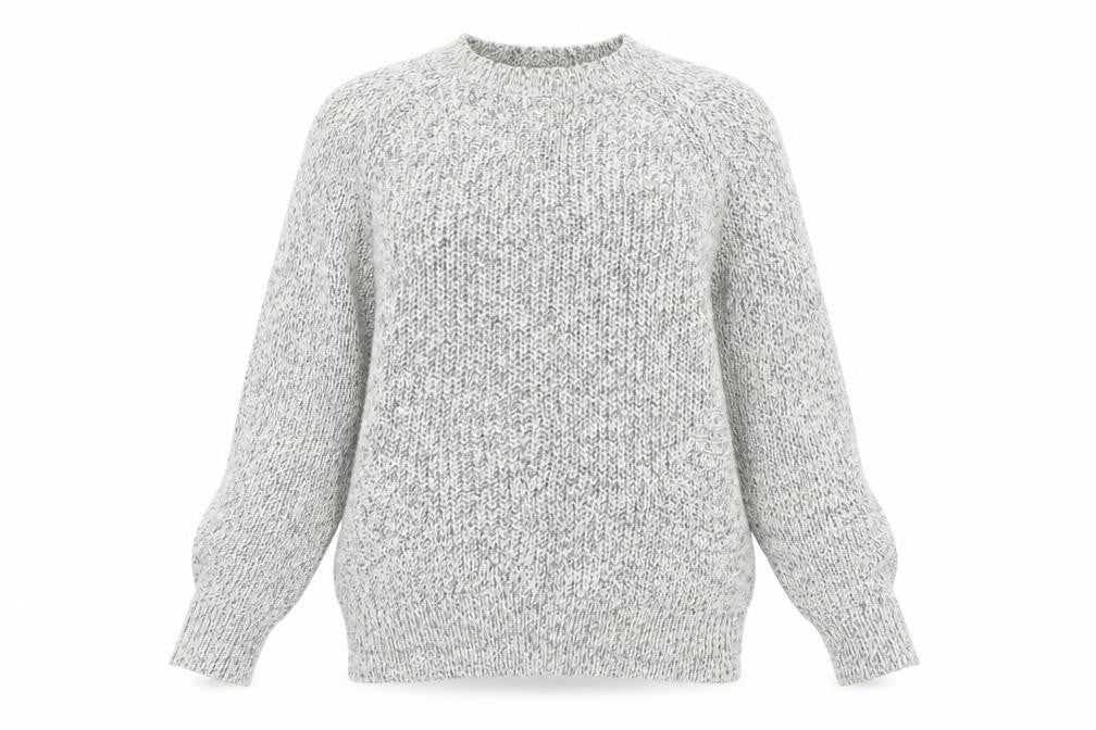 Front view of Marks & Spencer women’s grey jumper, size UK 8