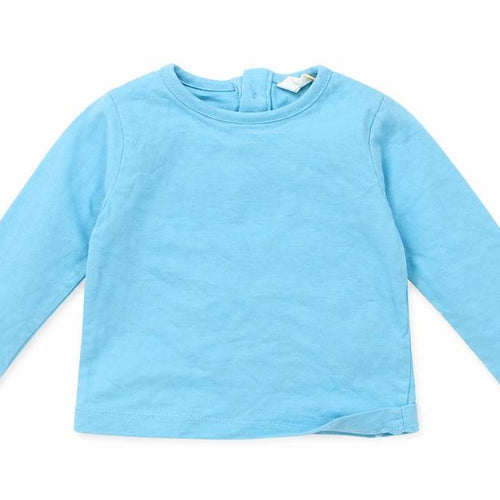 John Lewis Boys Blue   Basic T-Shirt Size 0-3 Months