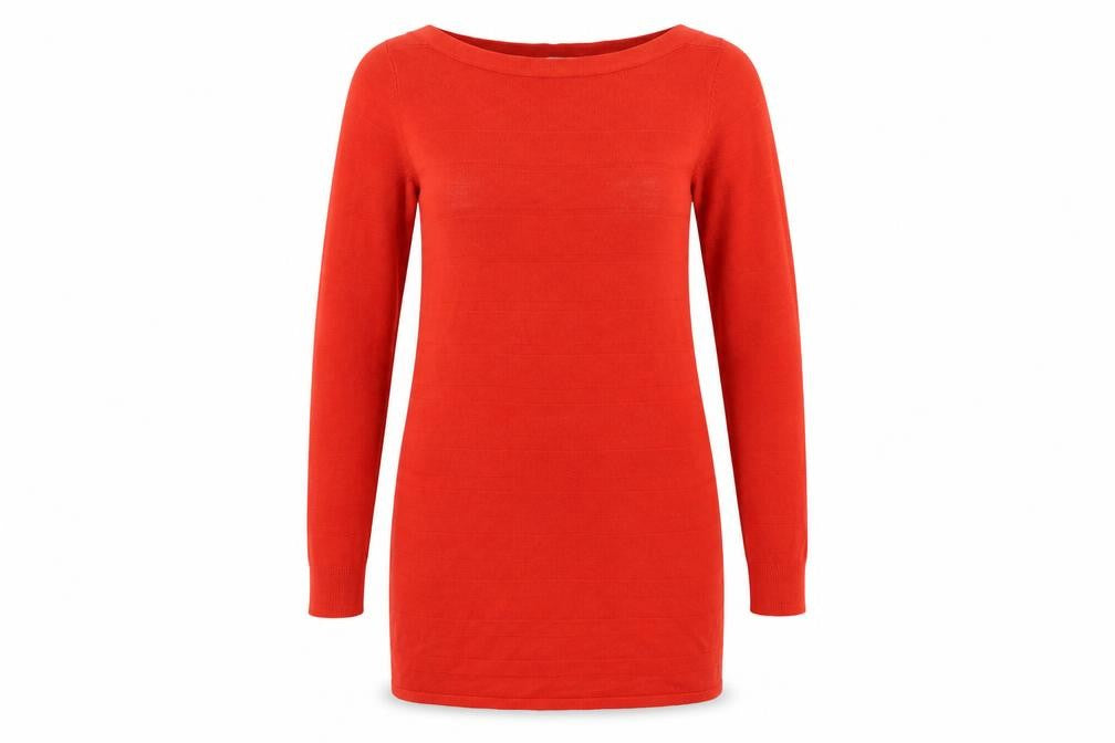 Front view of Tu women’s red bodycon, size UK 10