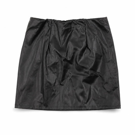Front view of ASOS women’s black bandage skirt, size UK 10
