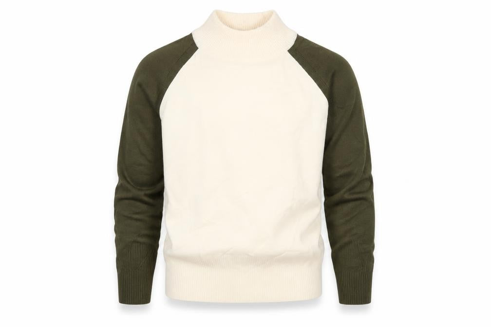 Front view of Marks & Spencer men’s white jumper, size M