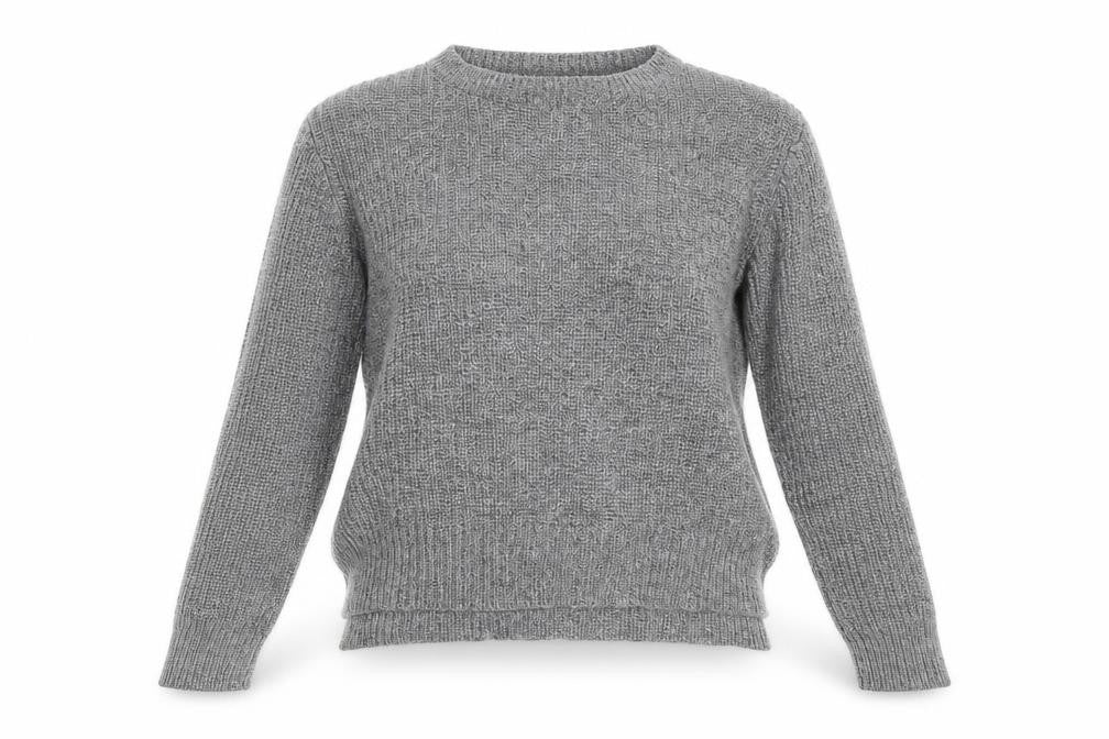 Front view of H&M women’s grey jumper, size S