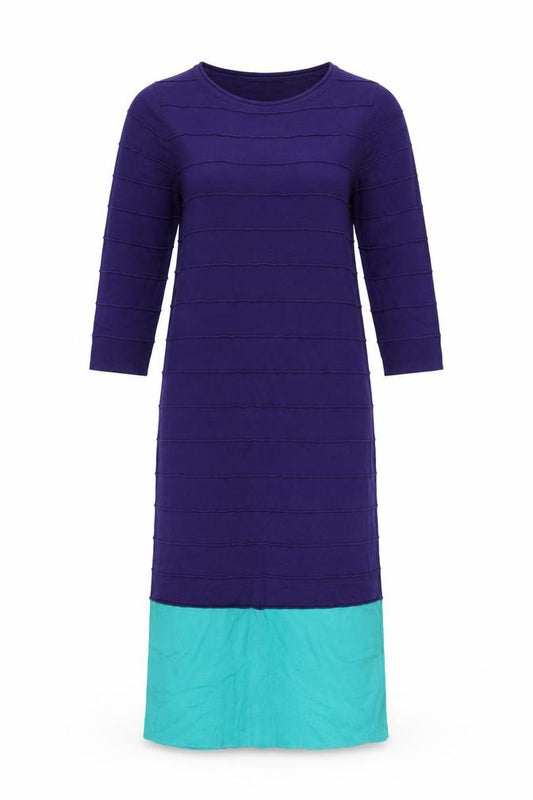 Front view of Great Plains london women’s blue jumper dress, size XS