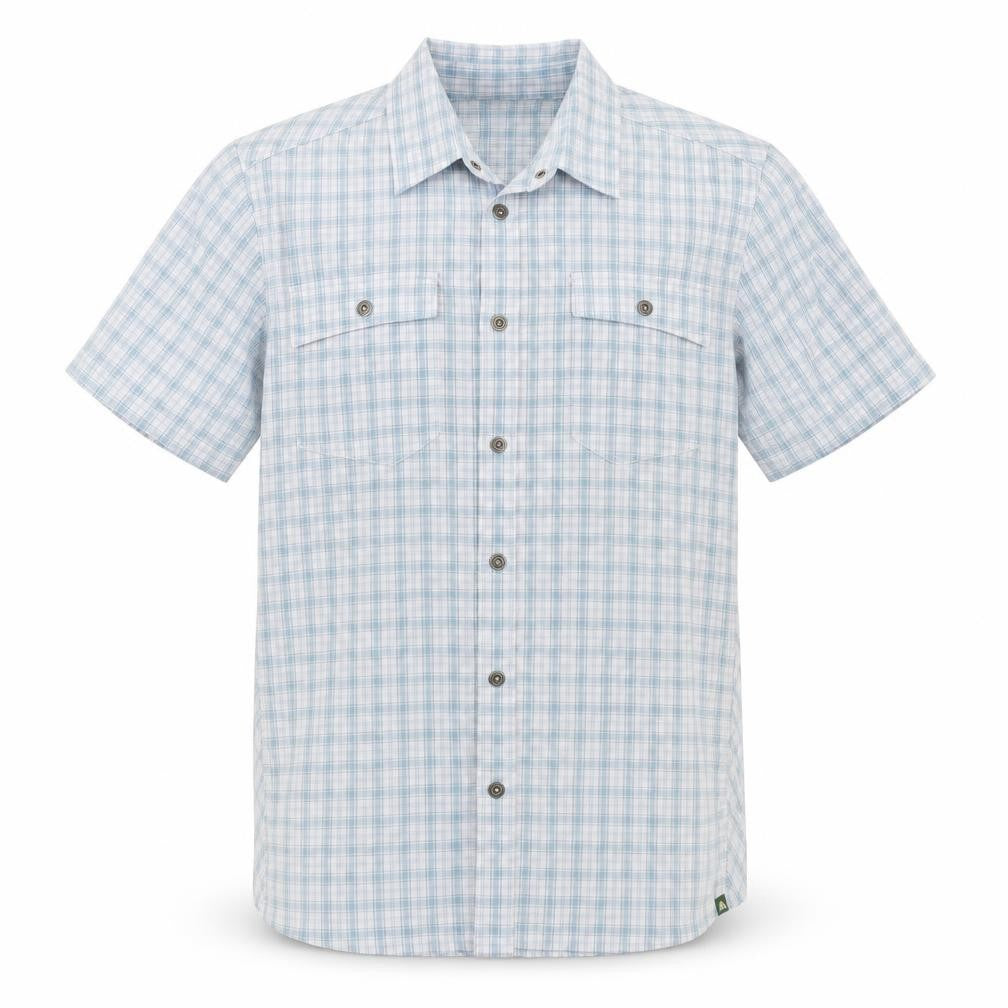 EASTERN MOUNTAIN SPORTS Mens Blue Check   Button-Up Size L