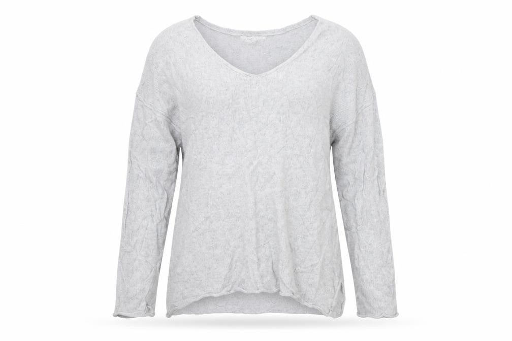 Front view of H&M women’s grey jumper, size M