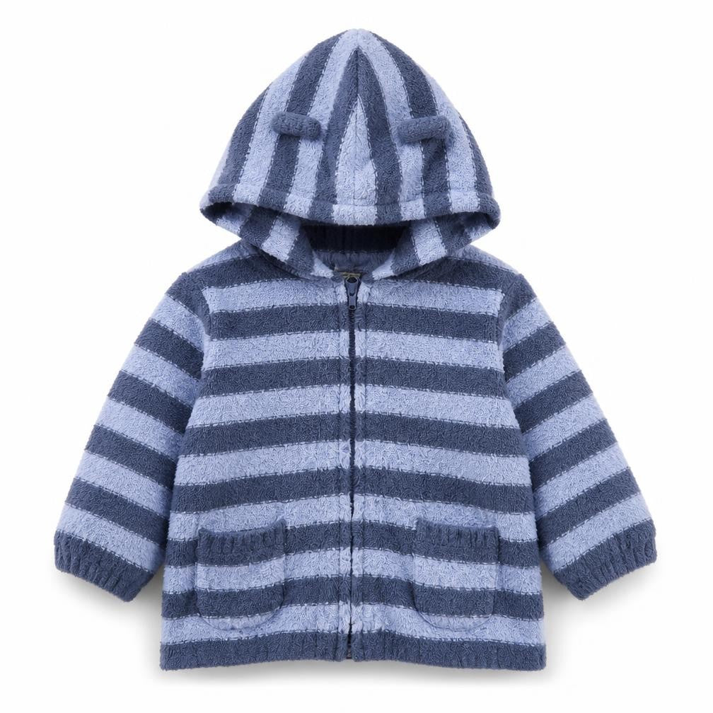 Front view of Gap Baby Blue Striped Jacket, size 6-9, Months