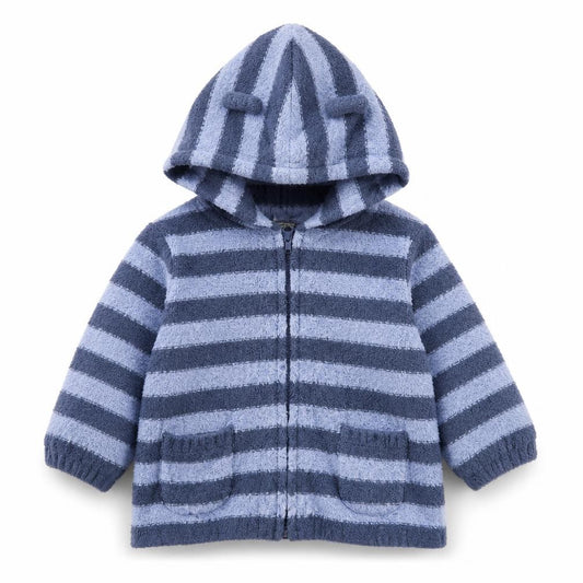 Front view of Gap Baby Blue Striped Jacket, size 6-9, Months