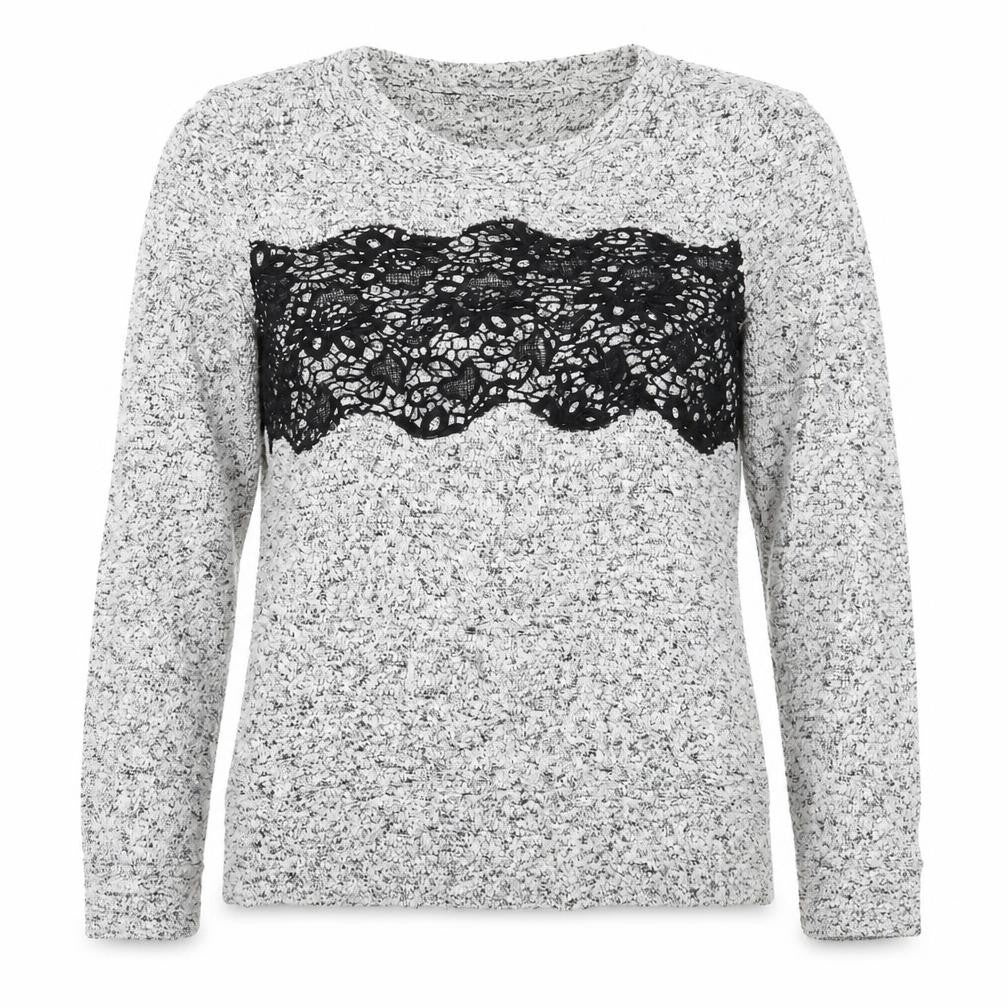 Front view of New Look women’s grey jumper, size UK 10