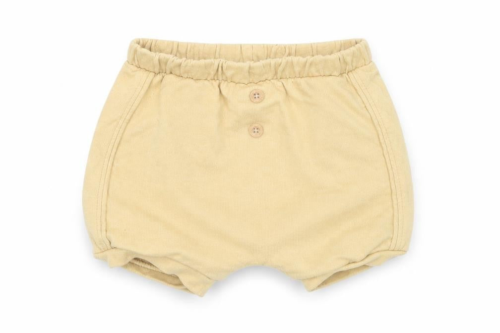 Front view of Tu girls’ yellow cropped trousers, size 3-6, months