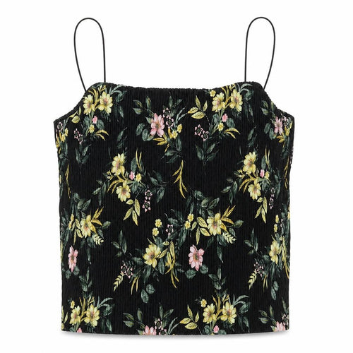 New Look Womens Black Floral  Camisole Tank Size 12