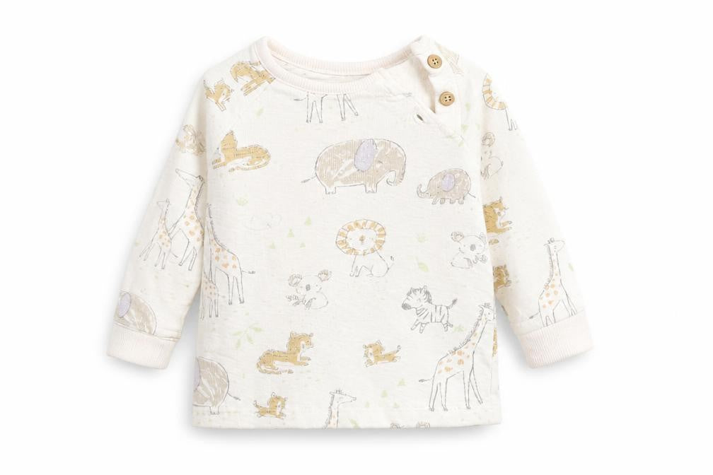 George Baby Multicoloured Animal Print  Basic T-Shirt Size 3-6 Months