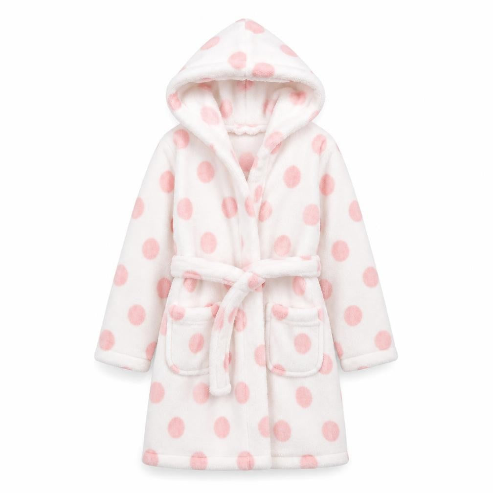 George Girls White Polka Dot  Top Robe Size 5-6 Years