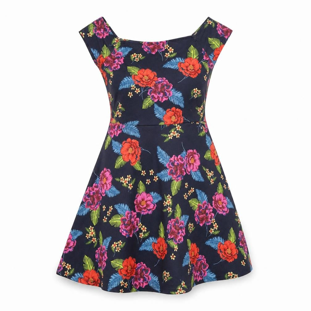 New Look Womens Blue Floral  Shift  Size 8